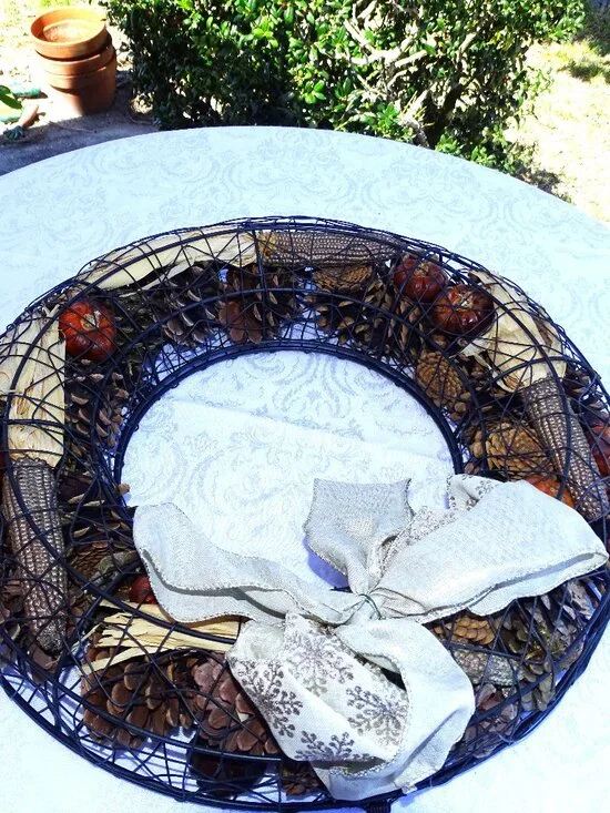 Fall Door Wreath 18" - Picture 2 of 7